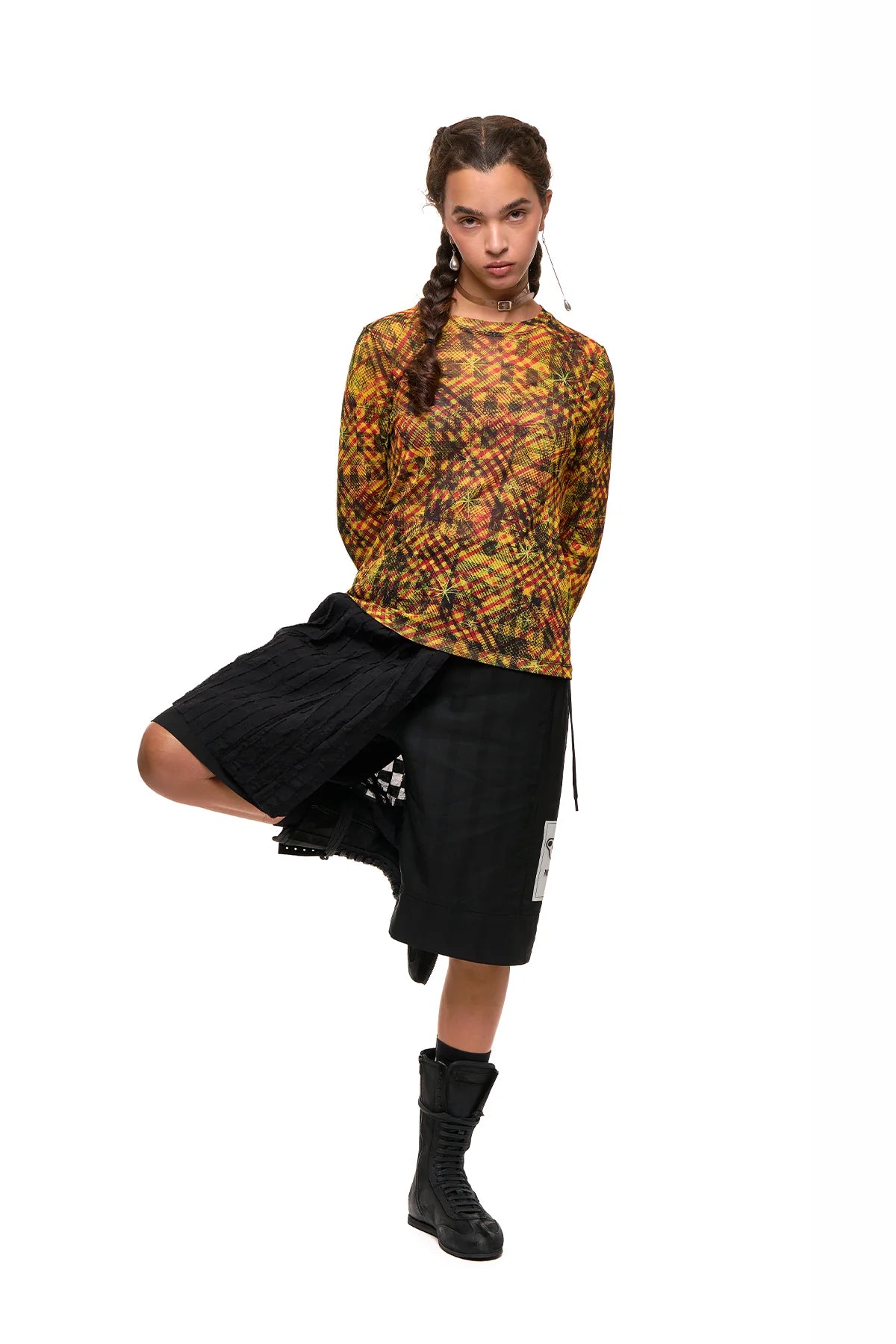 New Fit Long Sleeve | Gold Star Print
