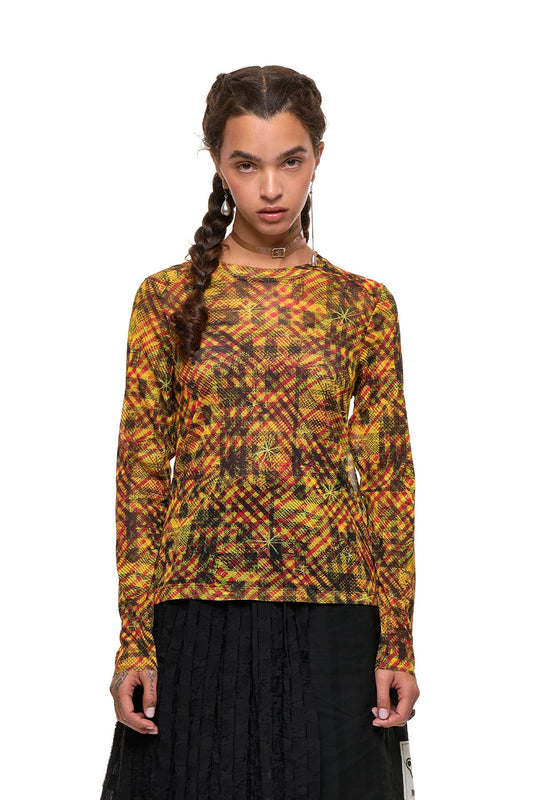 New Fit Long Sleeve | Gold Star Print