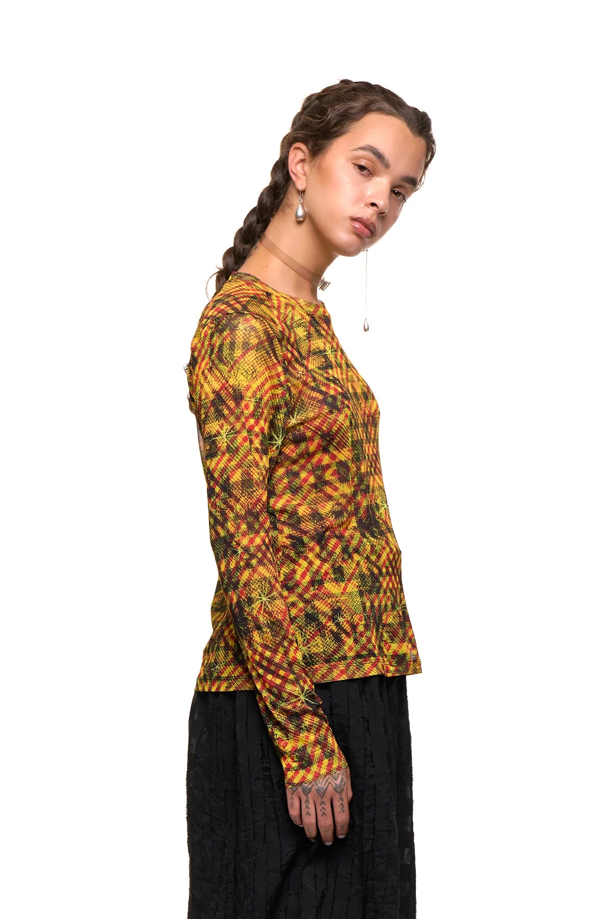 New Fit Long Sleeve | Gold Star Print