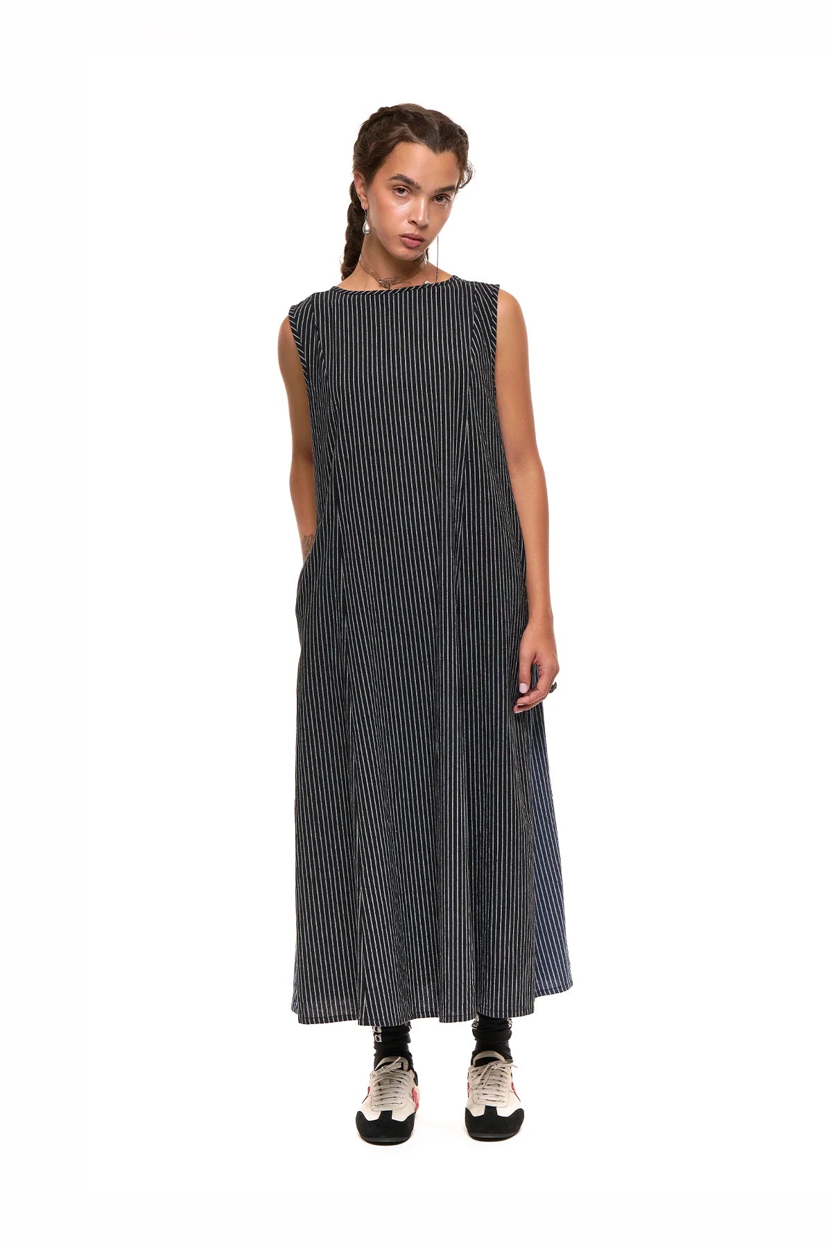 Replay Dress | Black n Blue Stripe