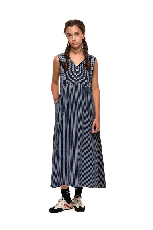 Replay Dress | Black n Blue Stripe