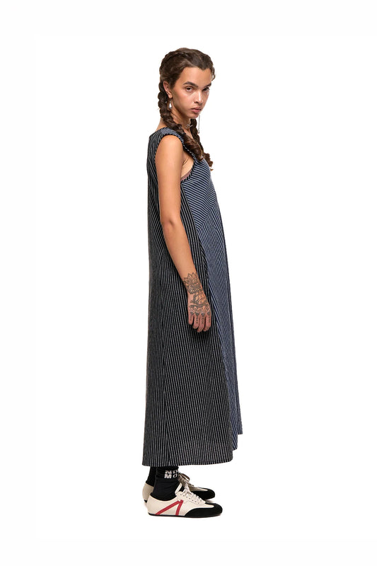 Replay Dress | Black n Blue Stripe