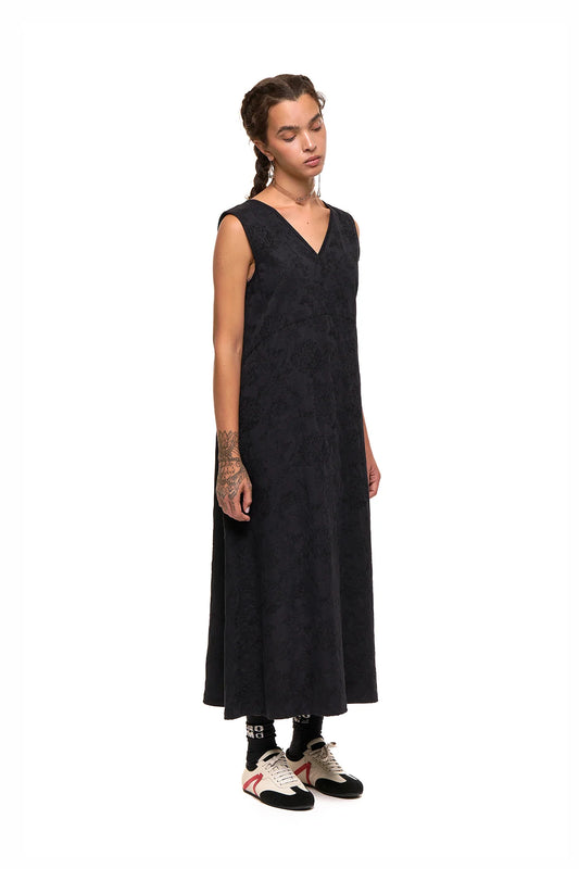 Replay Dress | Flower Jacquard Black