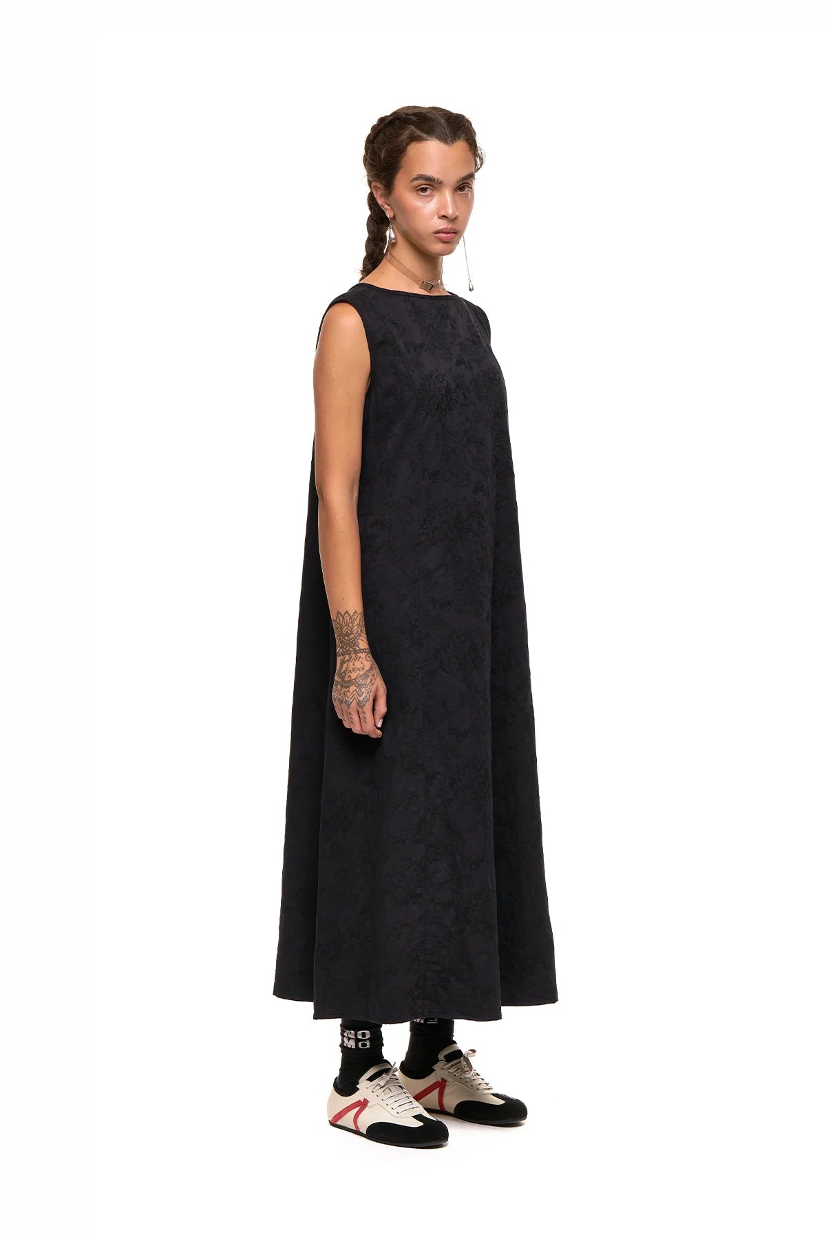 Replay Dress | Flower Jacquard Black
