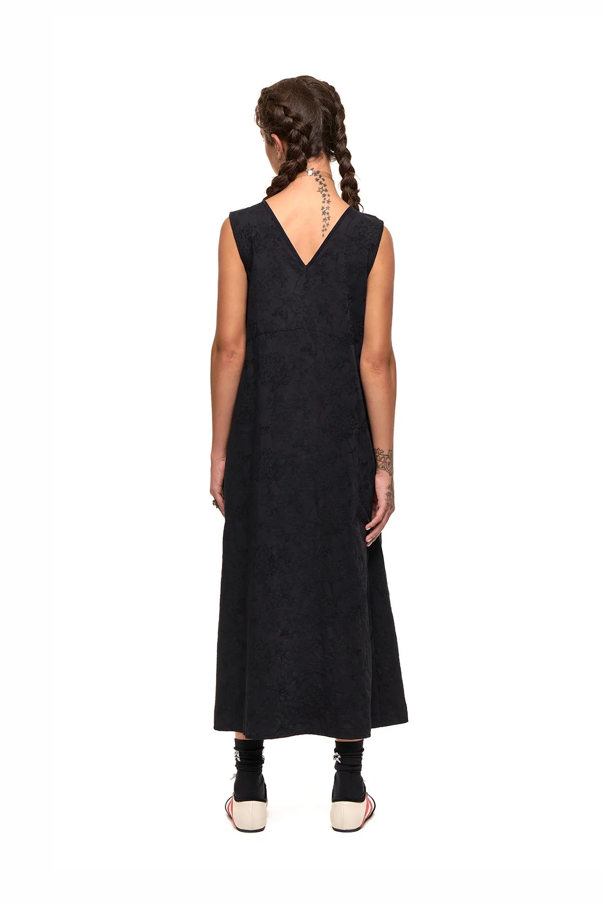 Replay Dress | Flower Jacquard Black