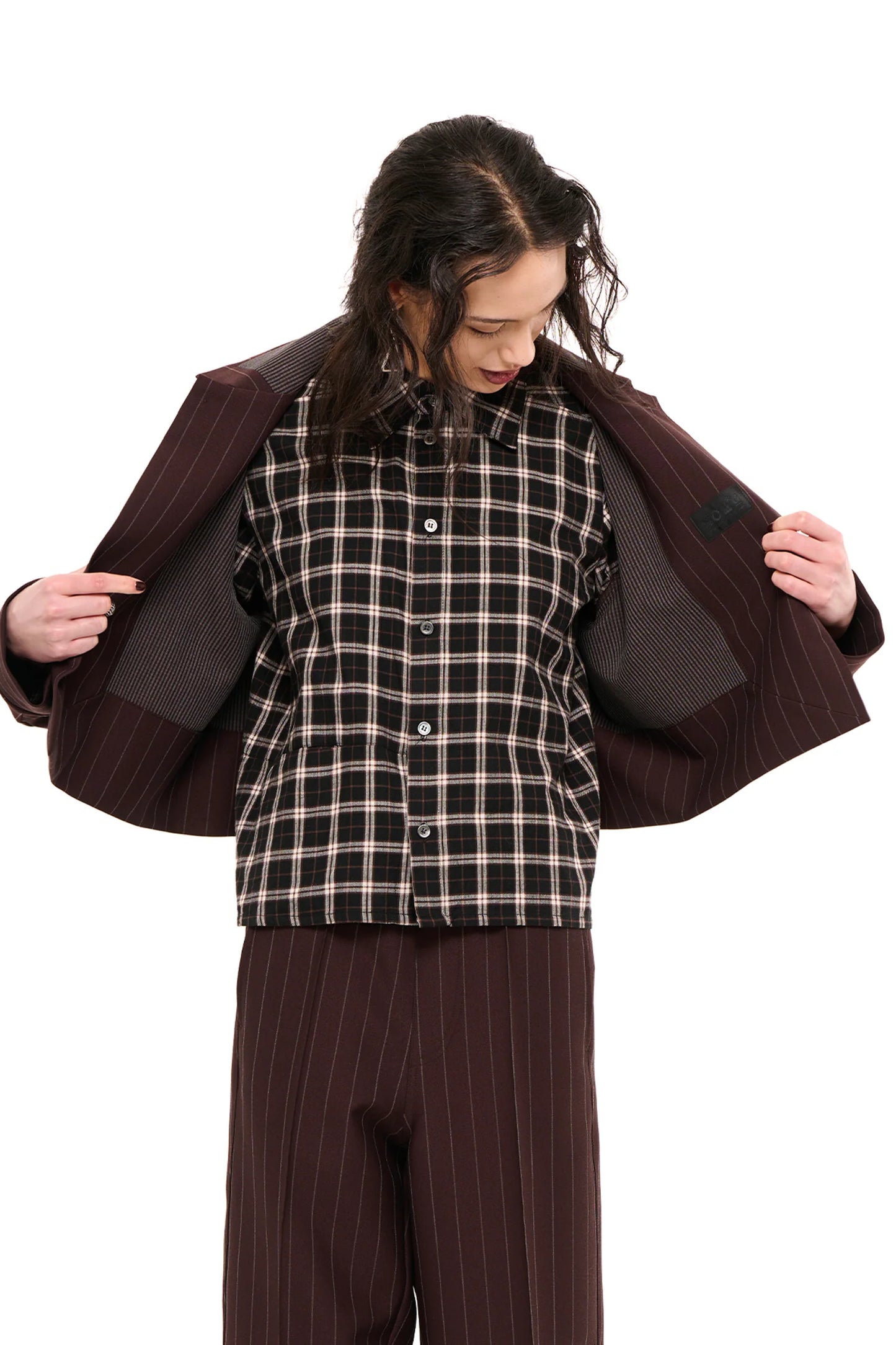 Hero Jacket Bonded Pinstripe | Chocolate