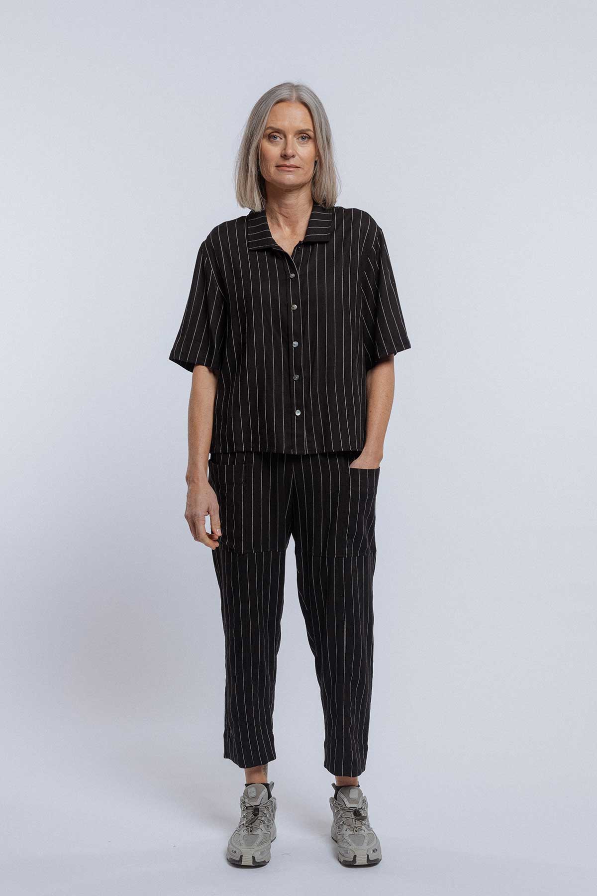 Excellent Trouser | Black Stripe