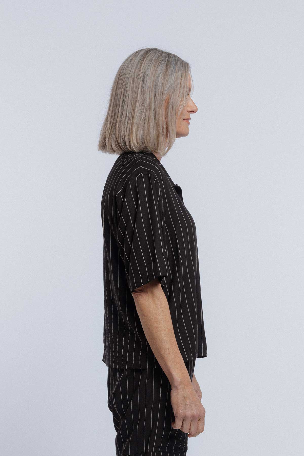 Smoking Shirt | Black Stripe