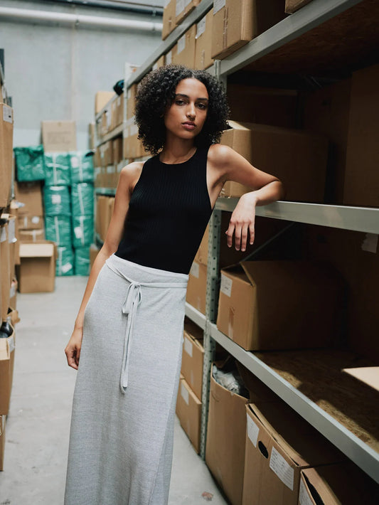 Cotton Waffle Wrap | White Arctic