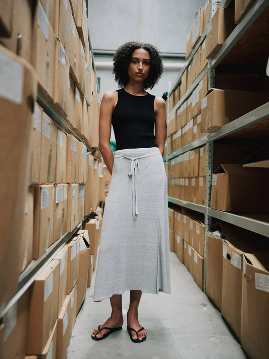 Cotton Waffle Wrap | White Arctic