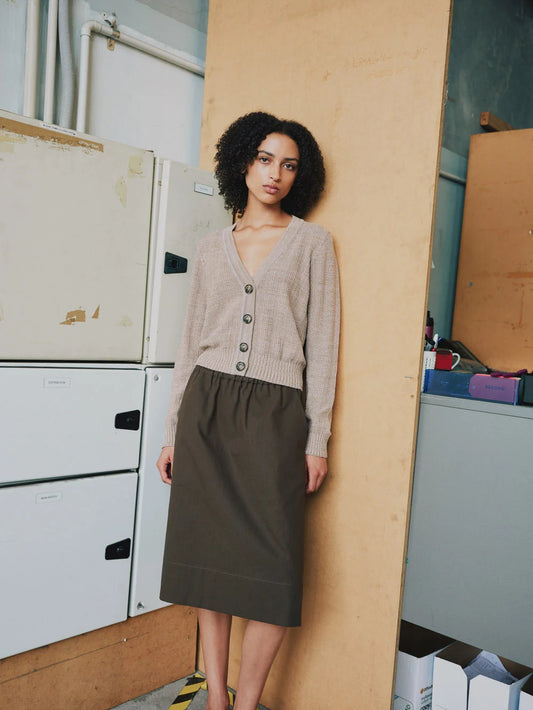 Cotton Stippling Cardi | Tankard Fleck