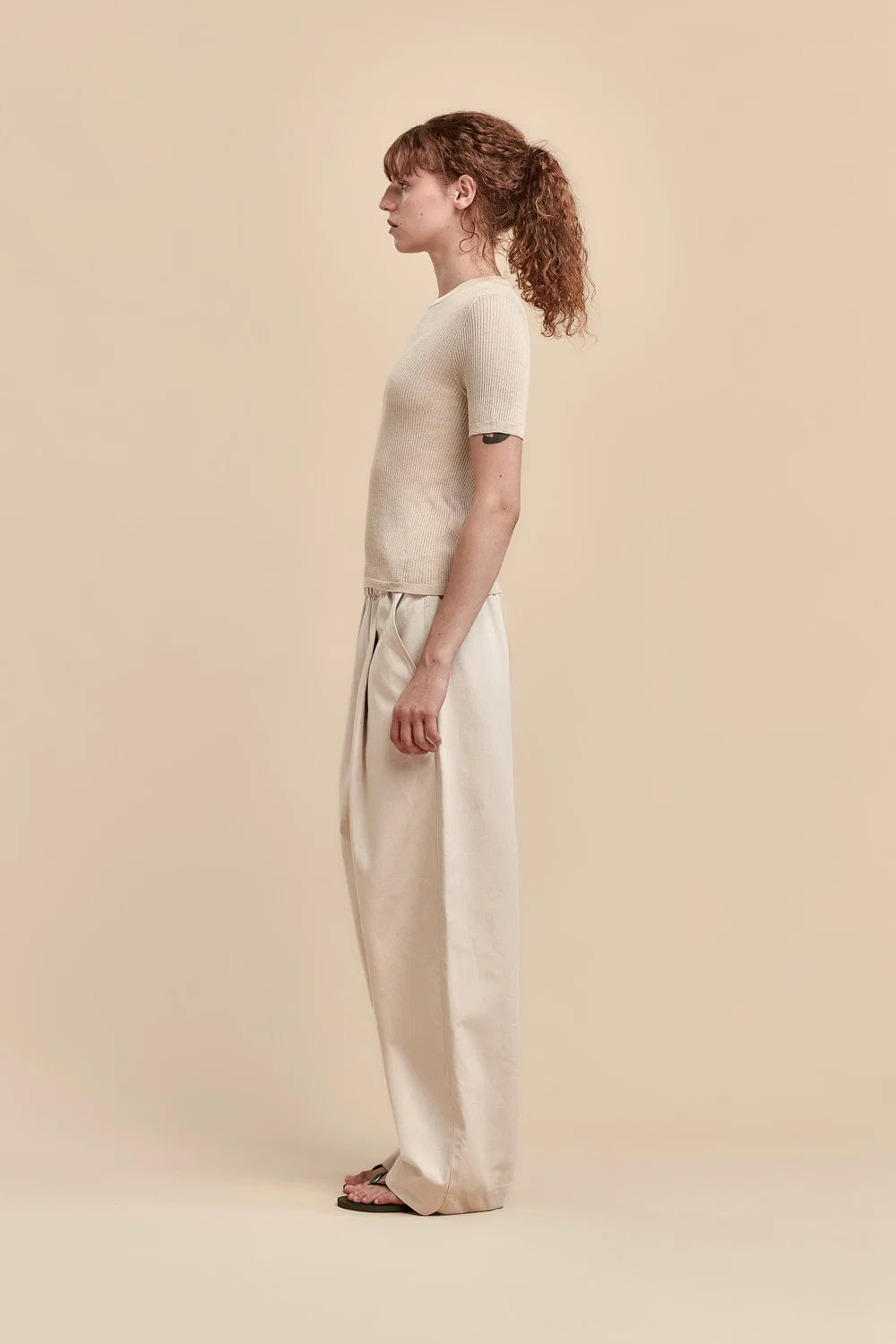 Seta Rib T-Shirt | Oat