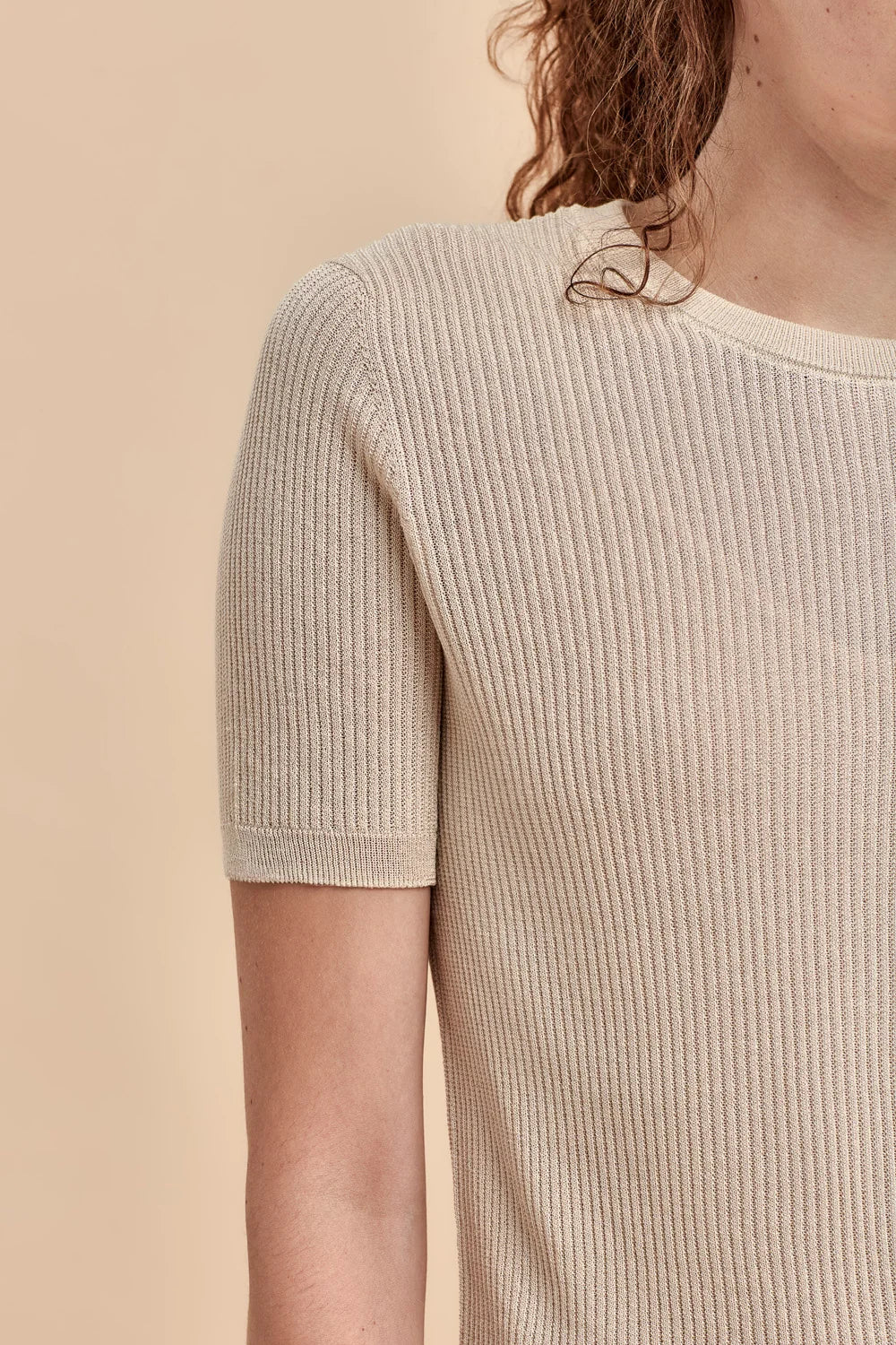 Seta Rib T-Shirt | Oat