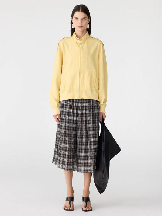 Viscose Linen Summer Jacket | Pale Yellow