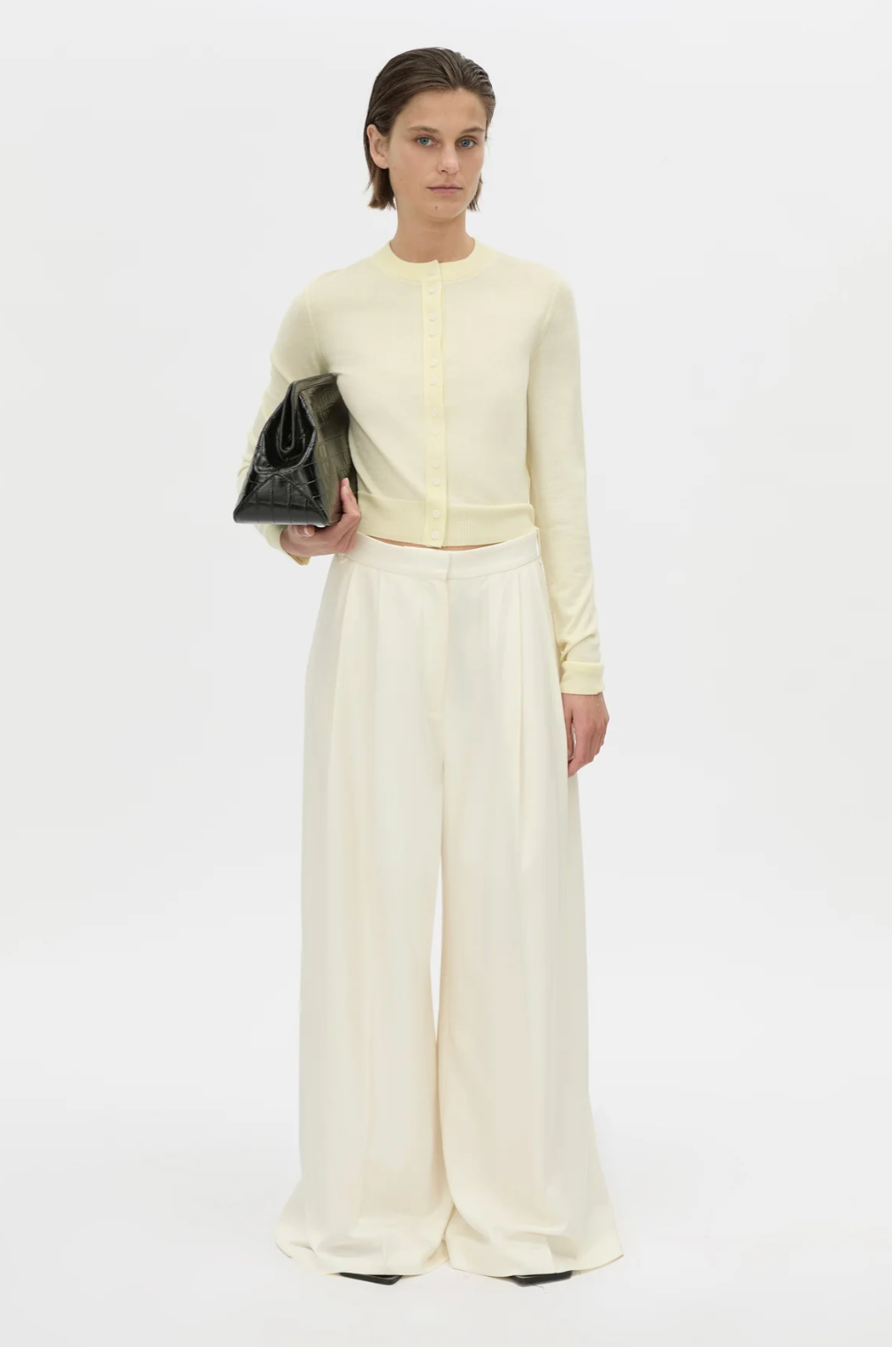 Leona Knit Cardigan | Soft Lemon