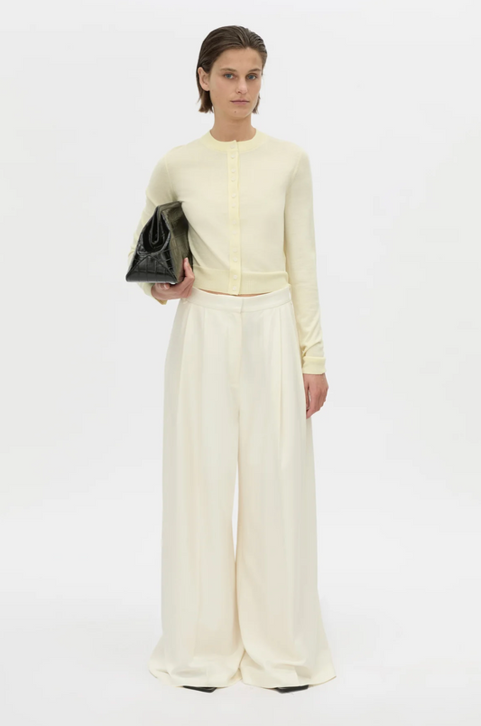 Leona Knit Cardigan | Soft Lemon