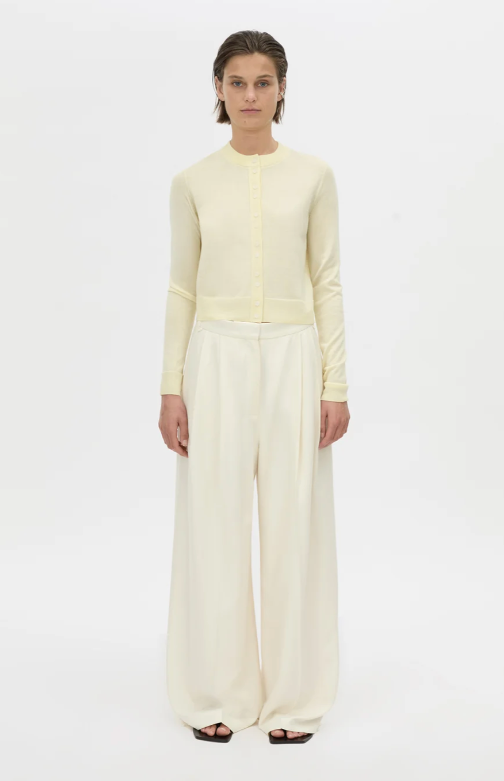 Leona Knit Cardigan | Soft Lemon