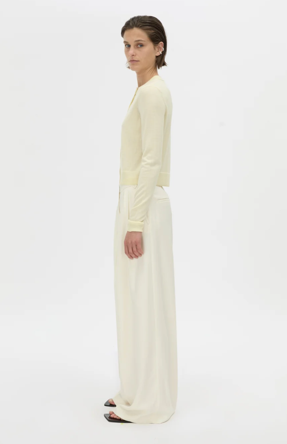 Leona Knit Cardigan | Soft Lemon