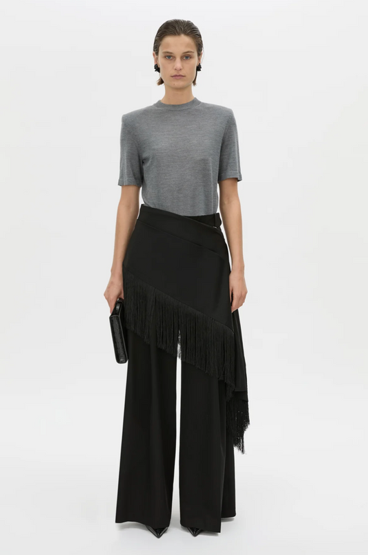 Leona Knit Tshirt | Charcoal Marle