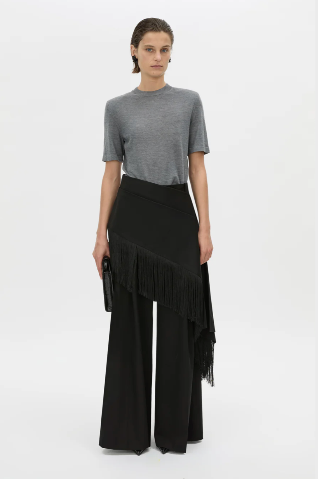 Leona Knit Tshirt | Charcoal Marle