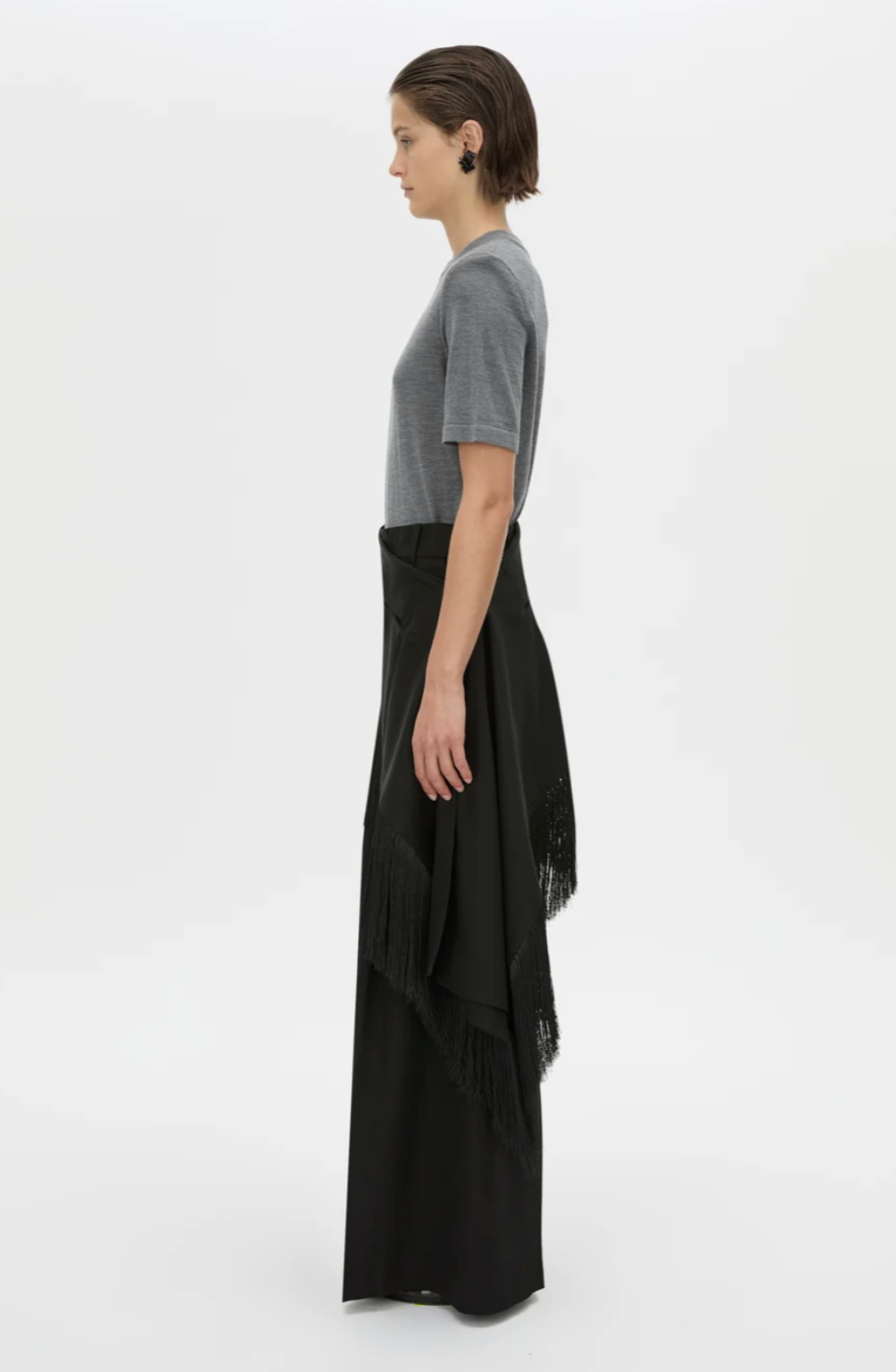 Leona Knit Tshirt | Charcoal Marle