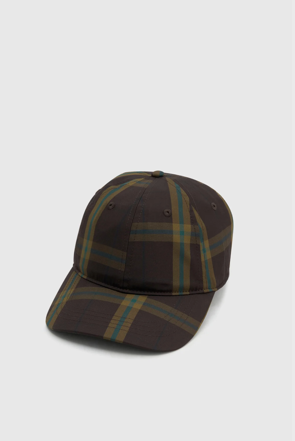 Winton Check Logo Cap | Espresso Check