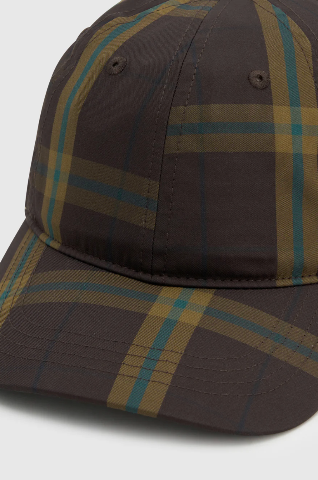 Winton Check Logo Cap | Espresso Check