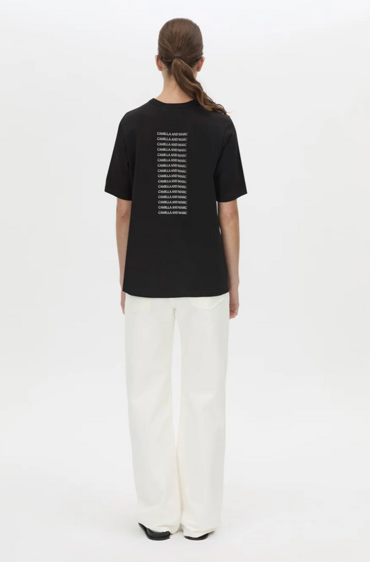 Olympia Print Tee | Black/White
