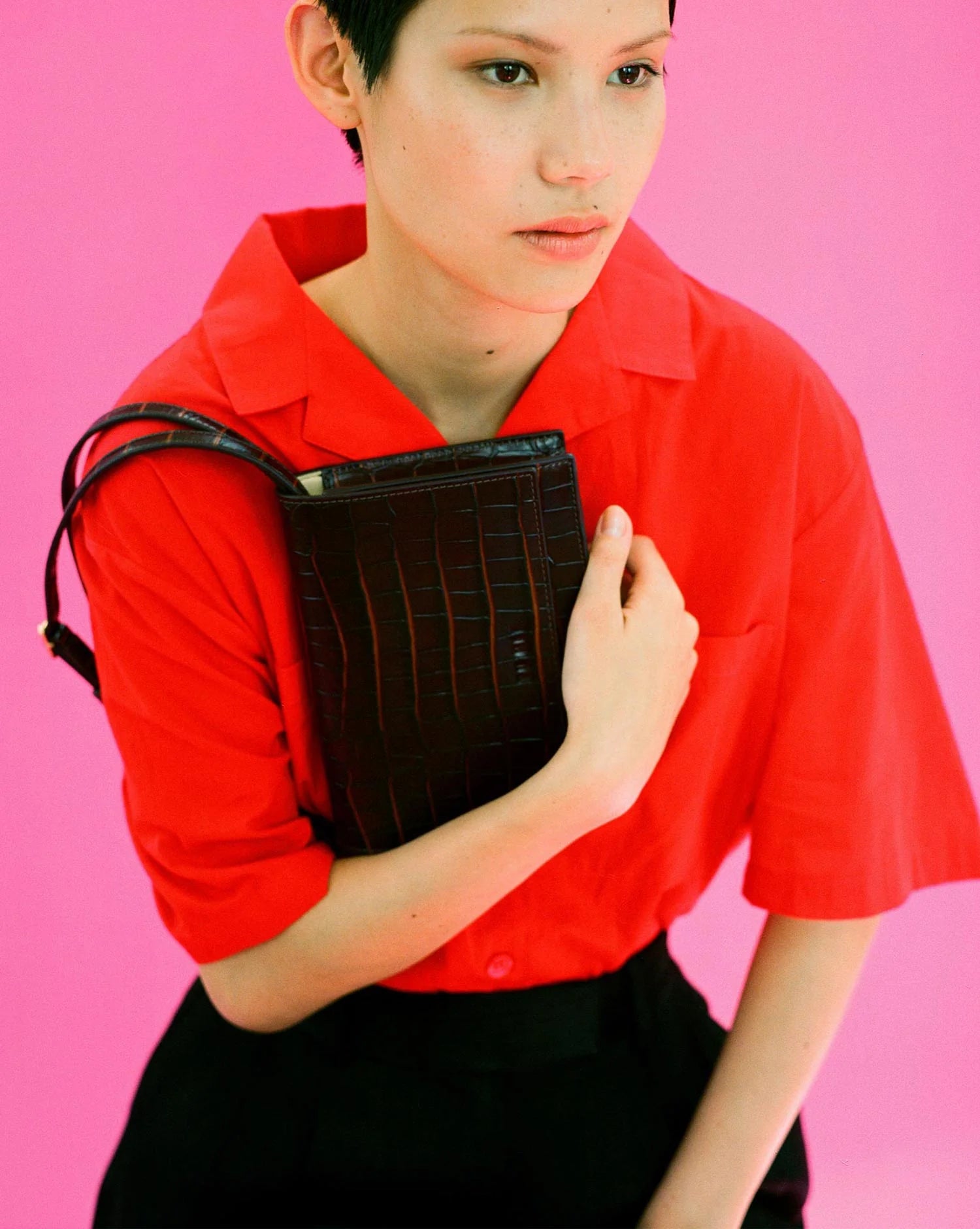 Yu Mei | Suki Clutch | Sienna Croc | Palm Boutique
