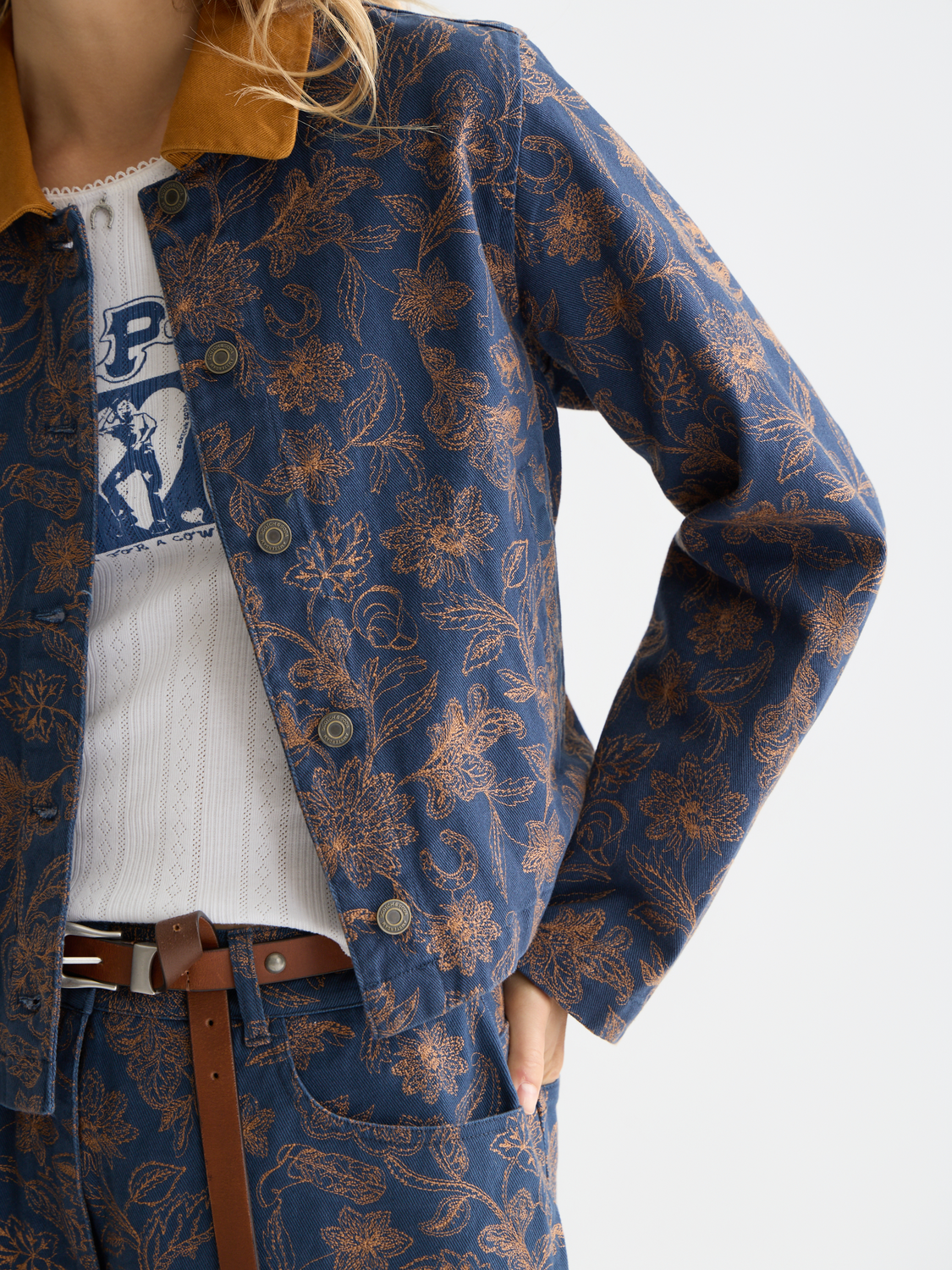 Embroidered Cotton Jacket | Lucky Bandana