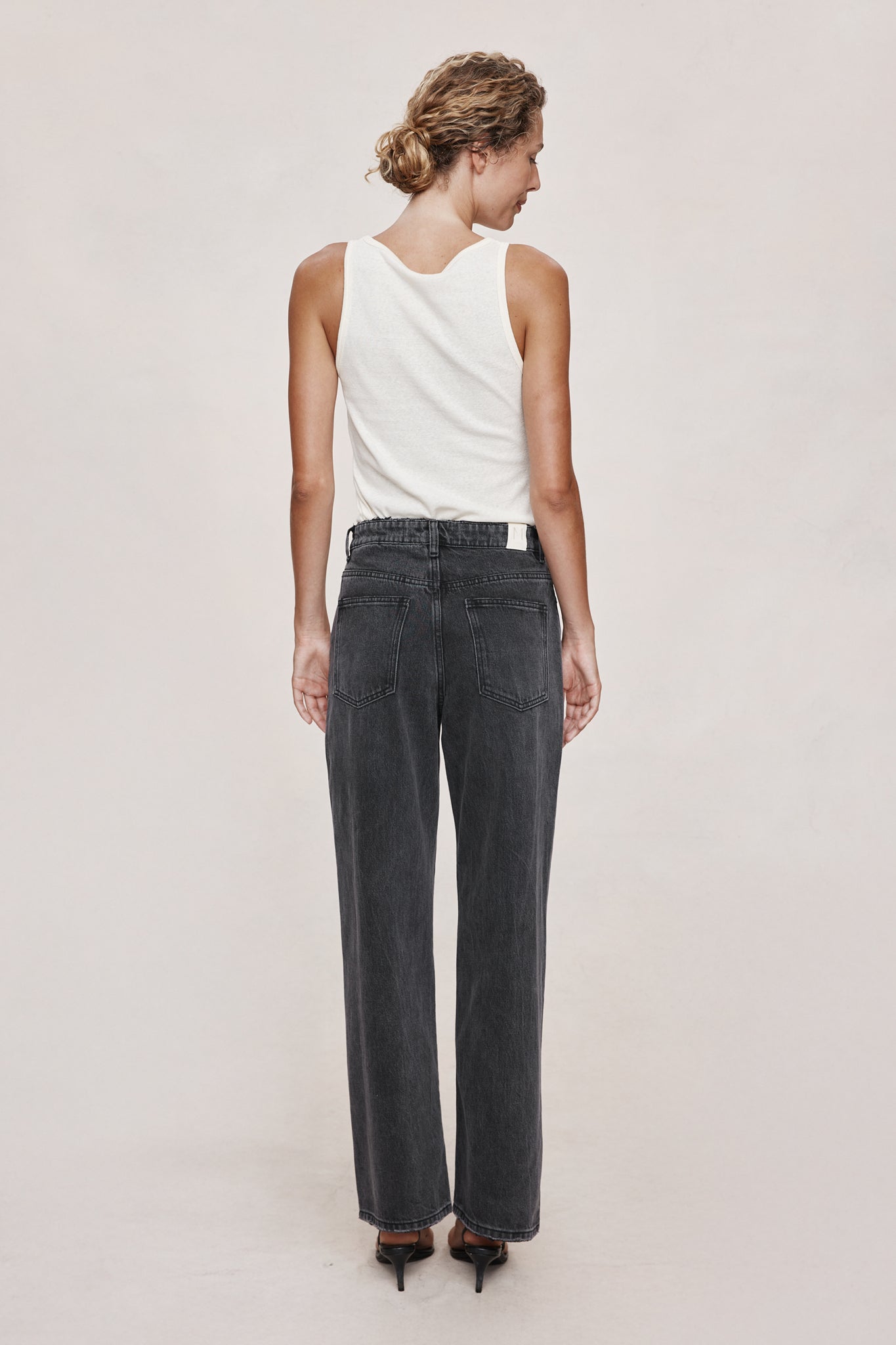 Wide Leg Jean | Faded Black