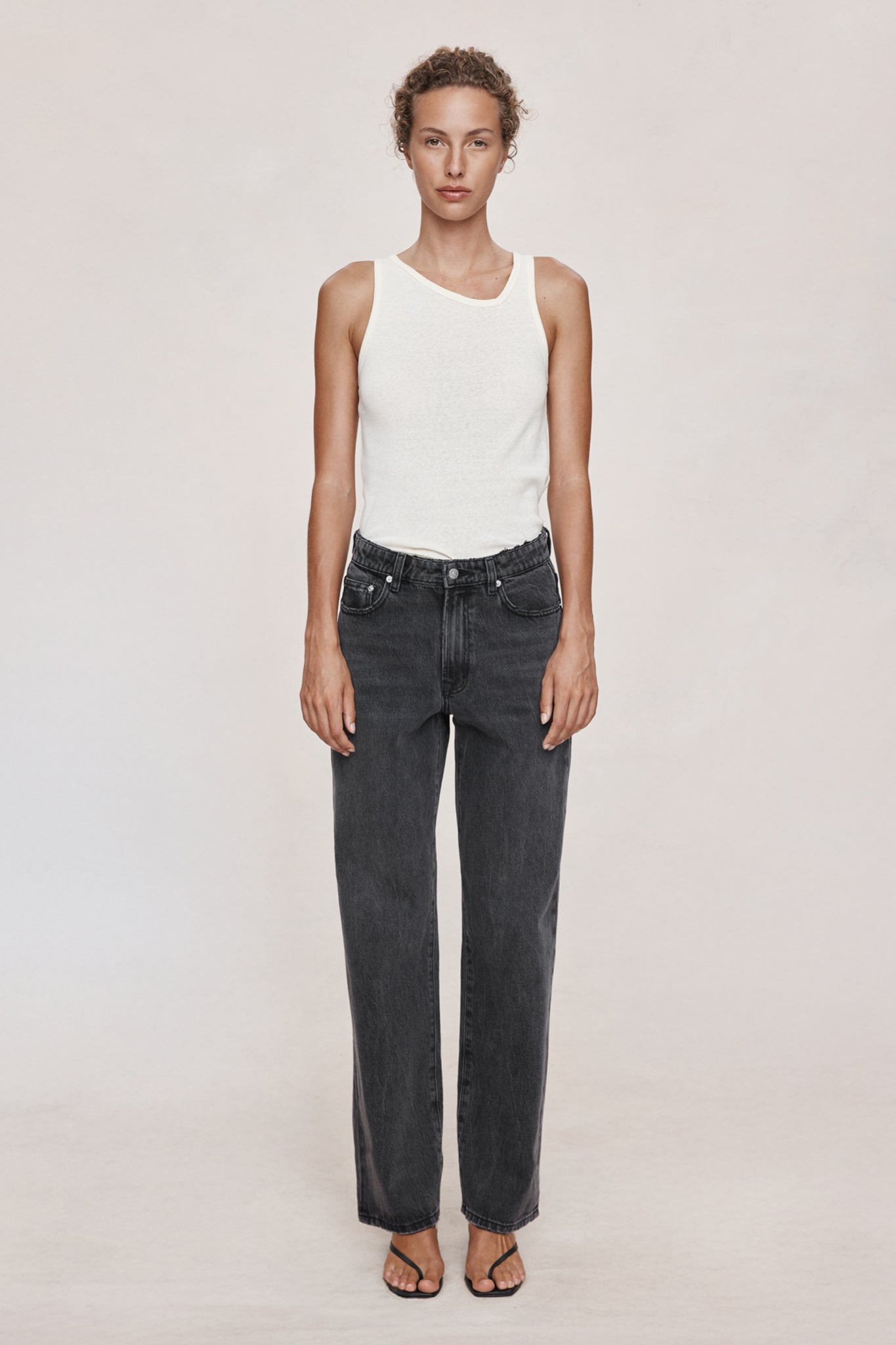 Wide Leg Jean | Faded Black