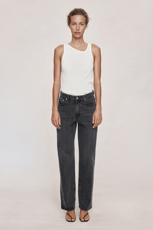 Wide Leg Jean | Faded Black