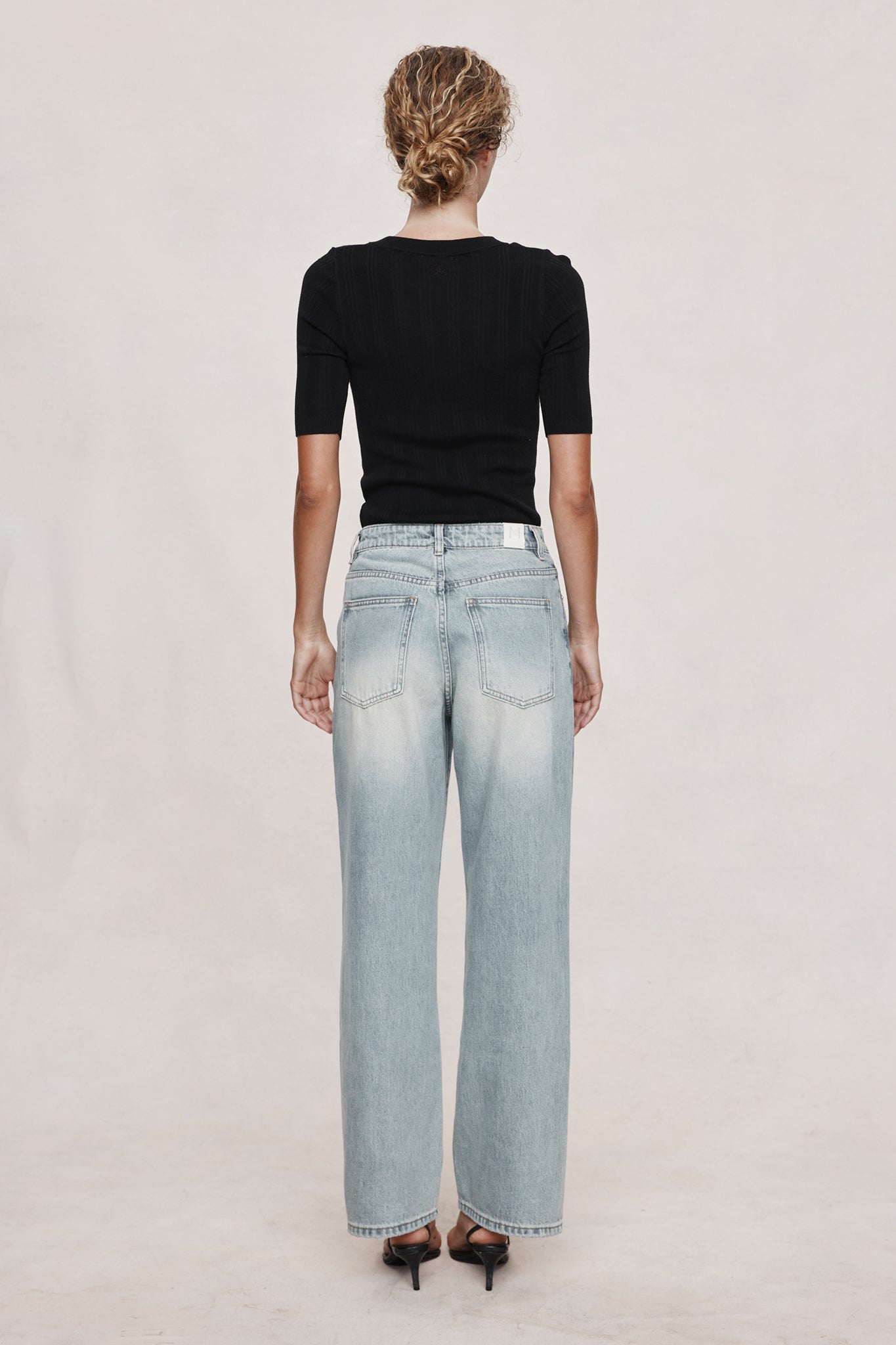 Wide Leg Jean | Faded Blue