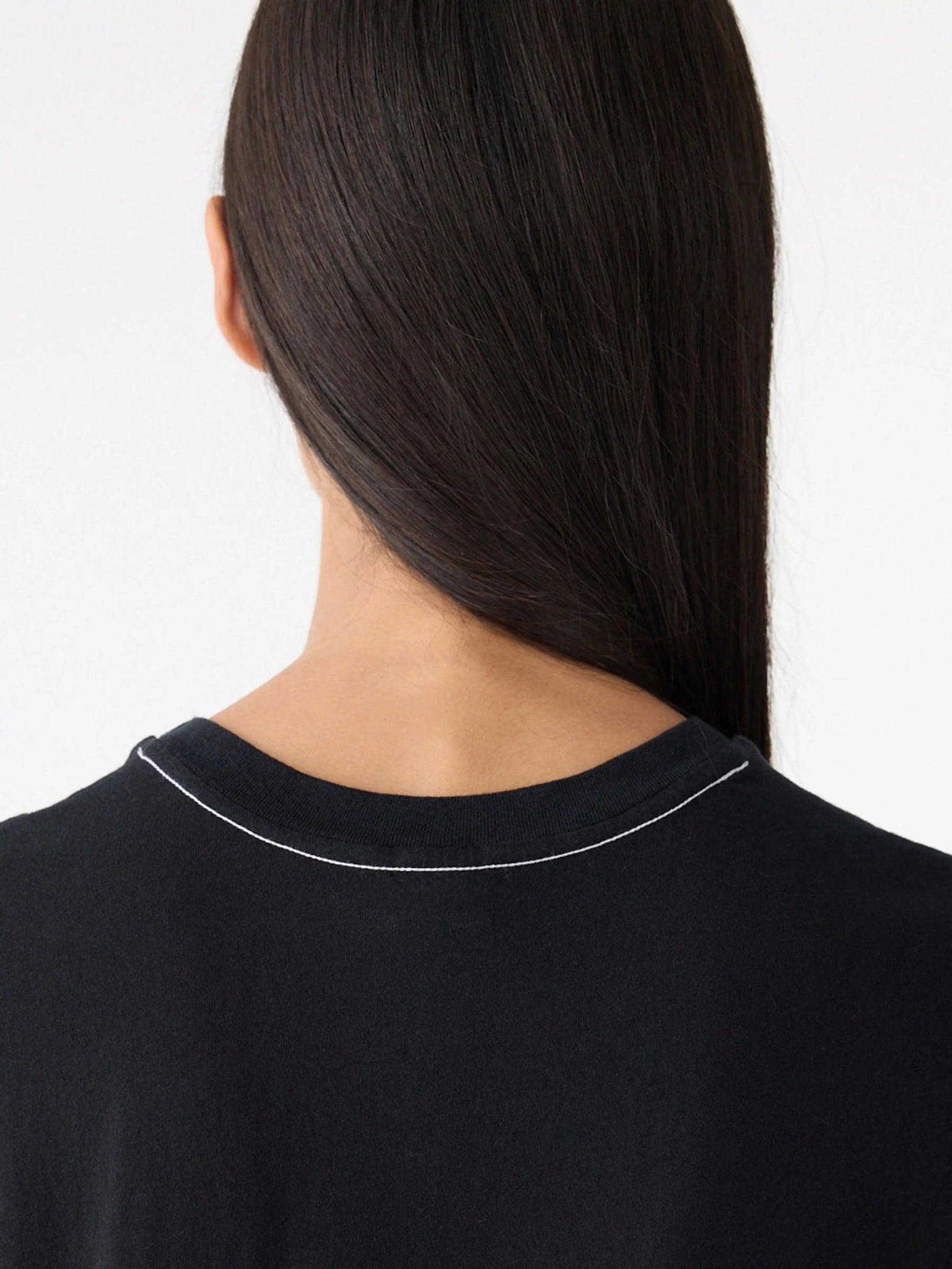 bassike | Asymmetric Crew Neck Tank | Black | Palm Boutique