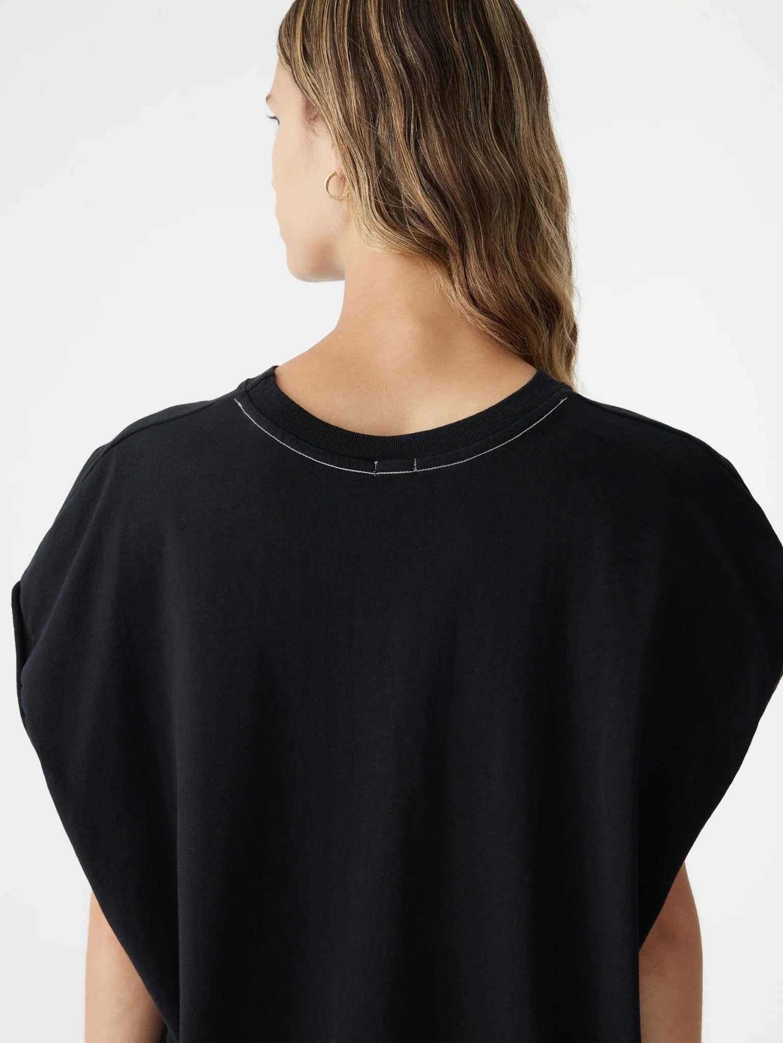 bassike | Boxy Cut Off Tank | Black | Palm Boutique