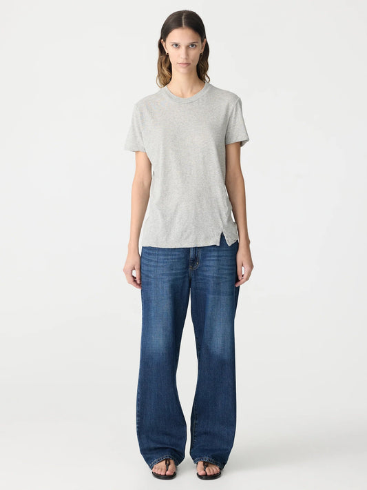 bassike | Classic t-shirt | Grey Marl | Palm Boutique