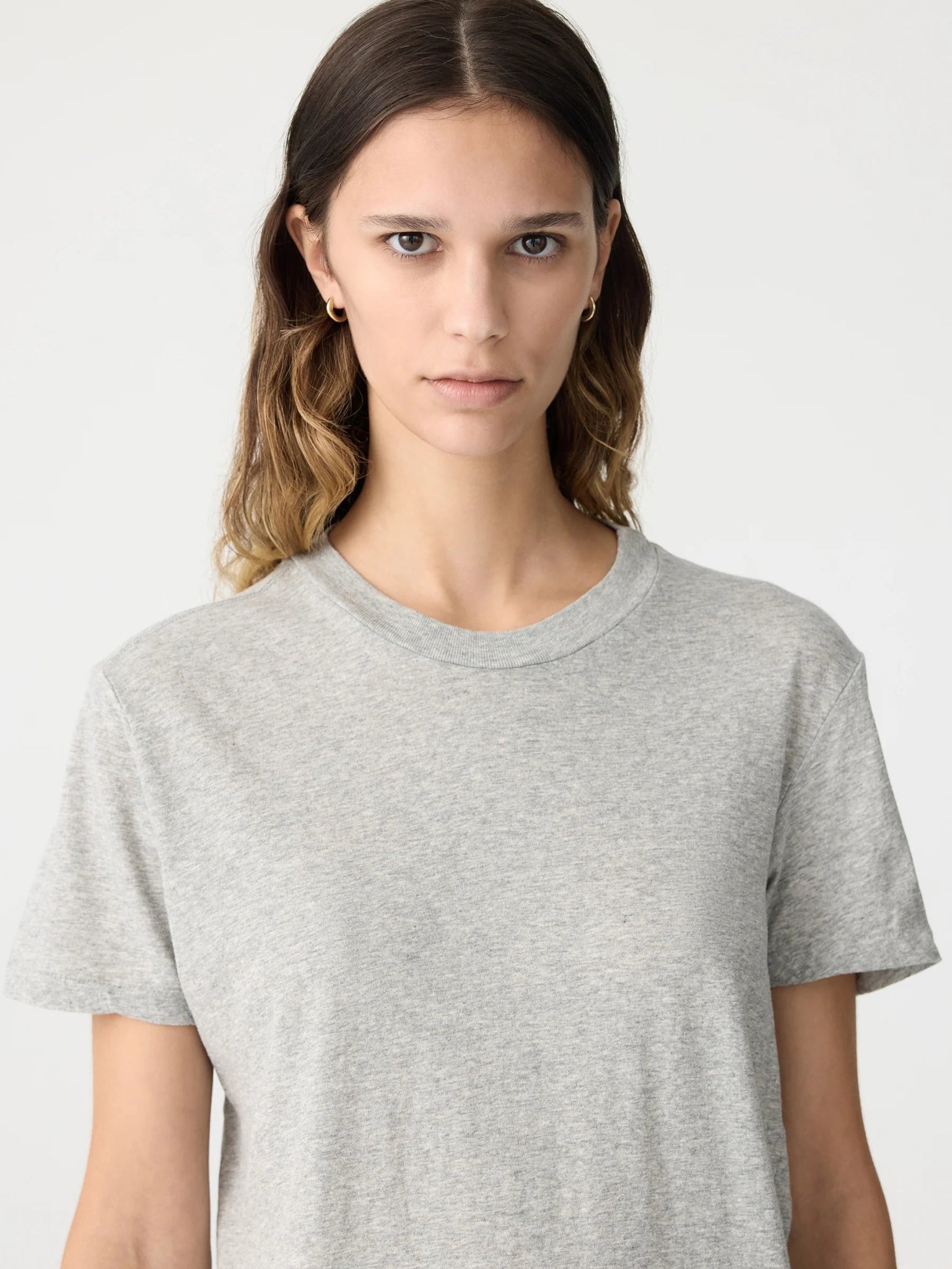 bassike | Classic t-shirt | Grey Marl | Palm Boutique