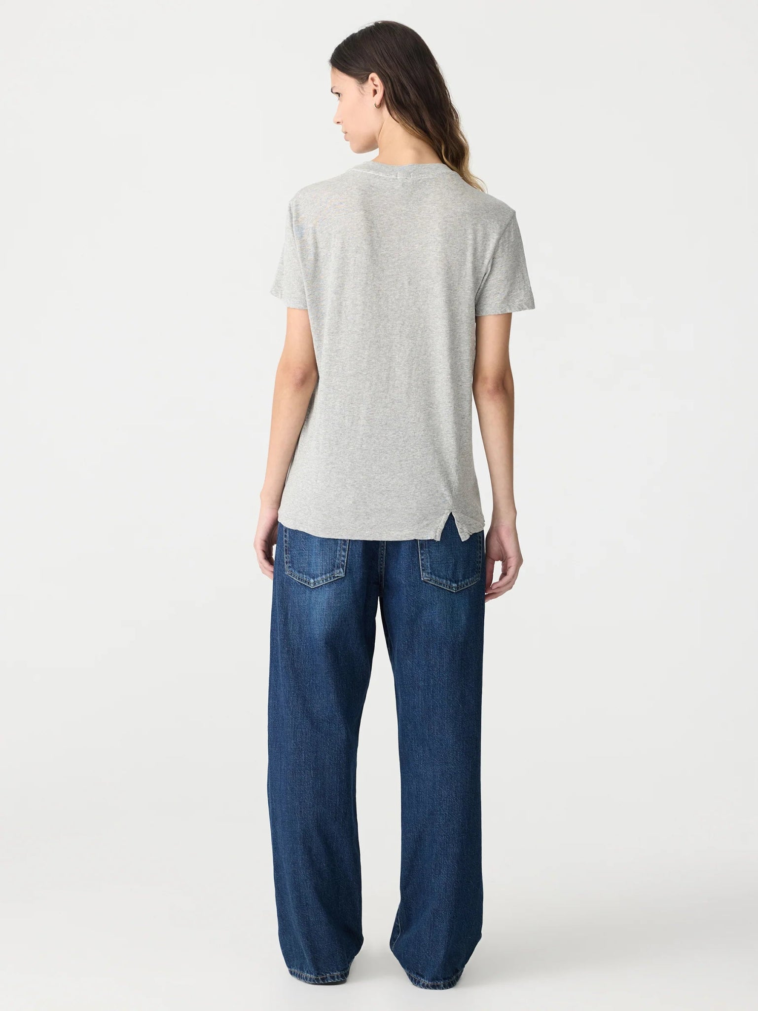 bassike | Classic t-shirt | Grey Marl | Palm Boutique