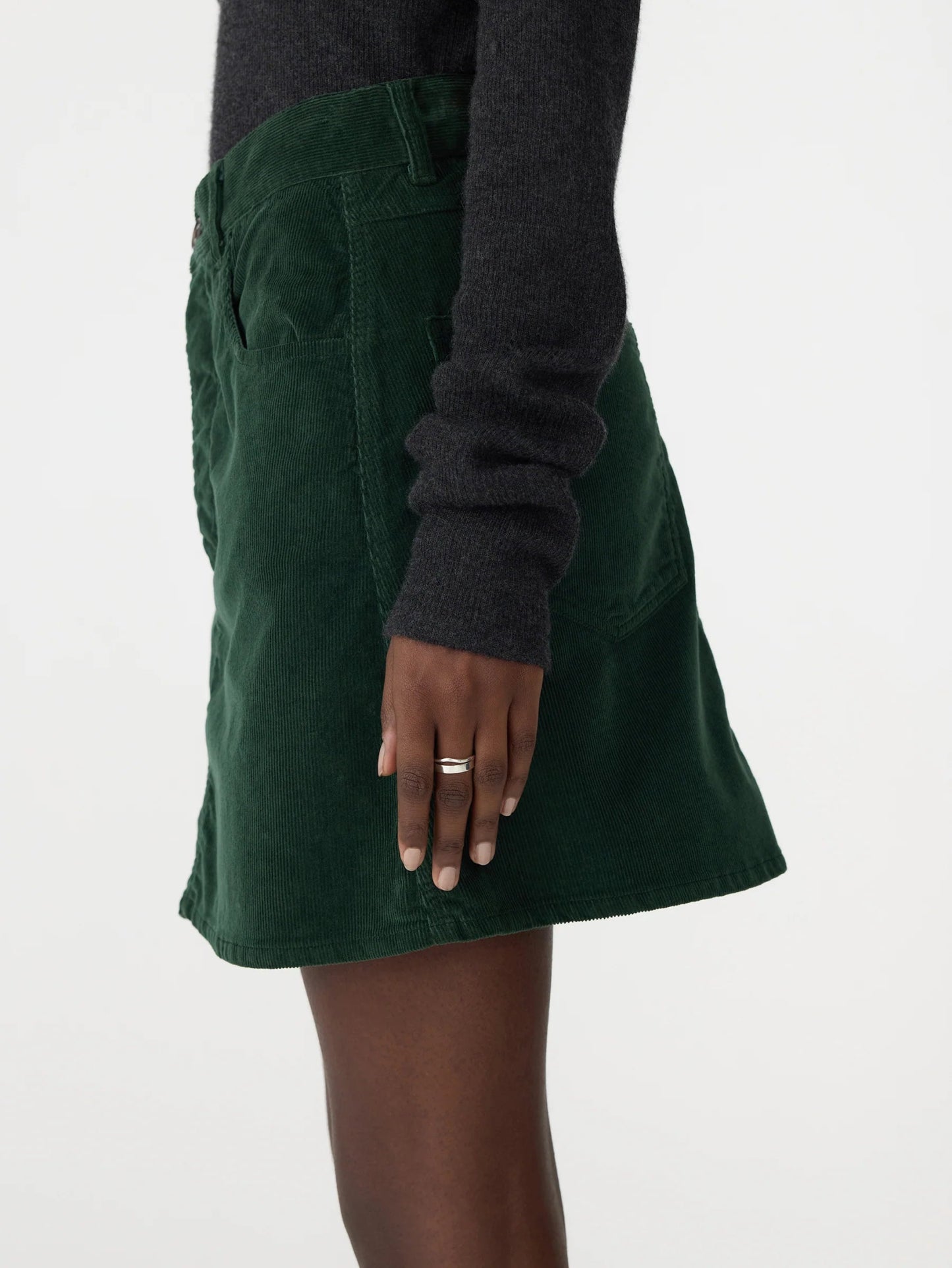 bassike | Cord Mini Skirt | Vintage Green | Palm Boutique