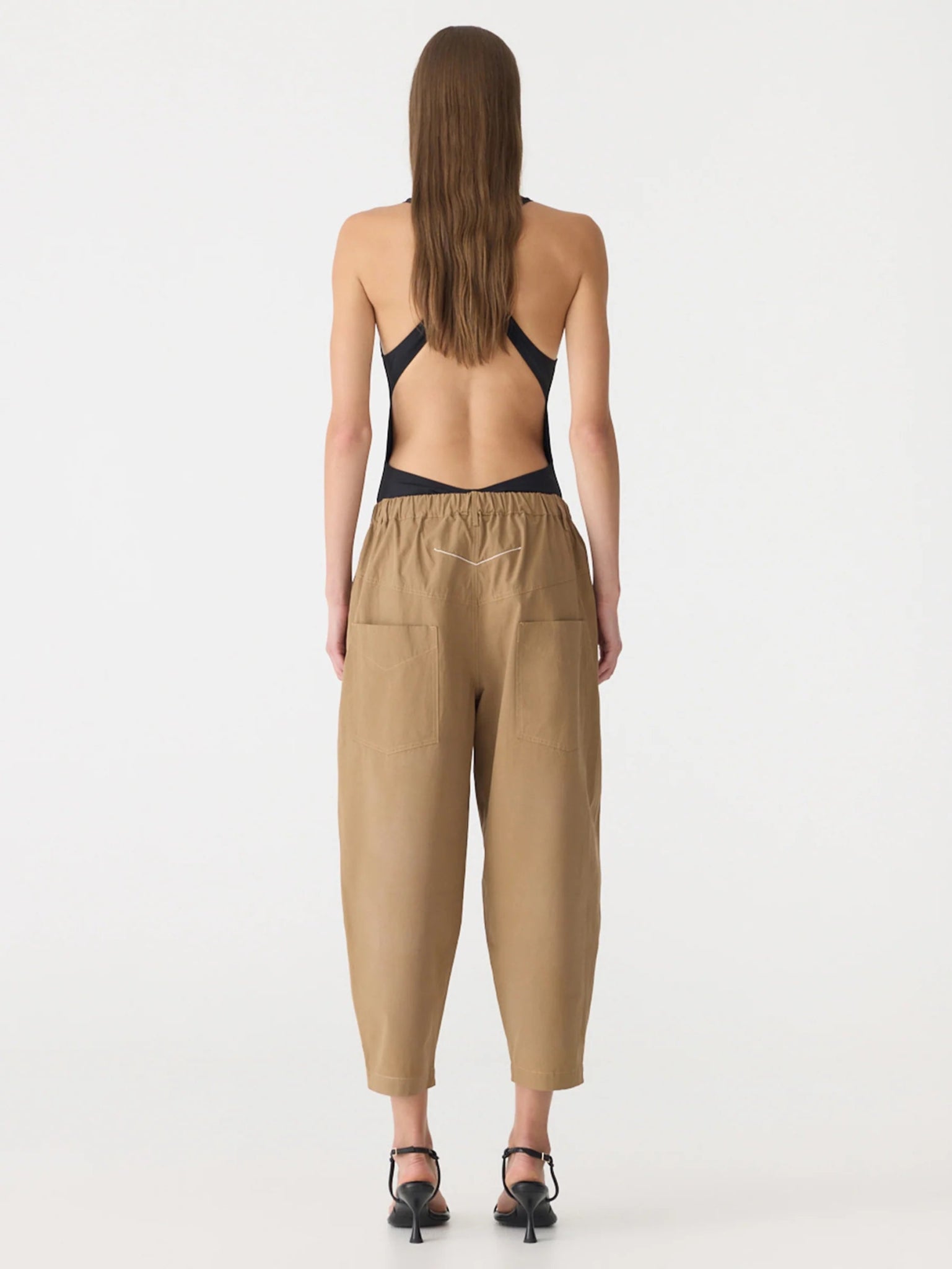 bassike | Crushed Cotton Summer Pant | Dark Tan | Palm Boutique
