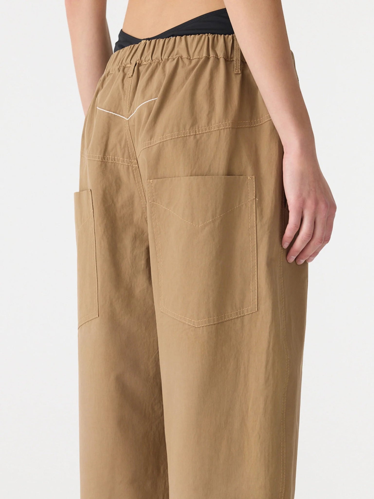 bassike | Crushed Cotton Summer Pant | Dark Tan | Palm Boutique