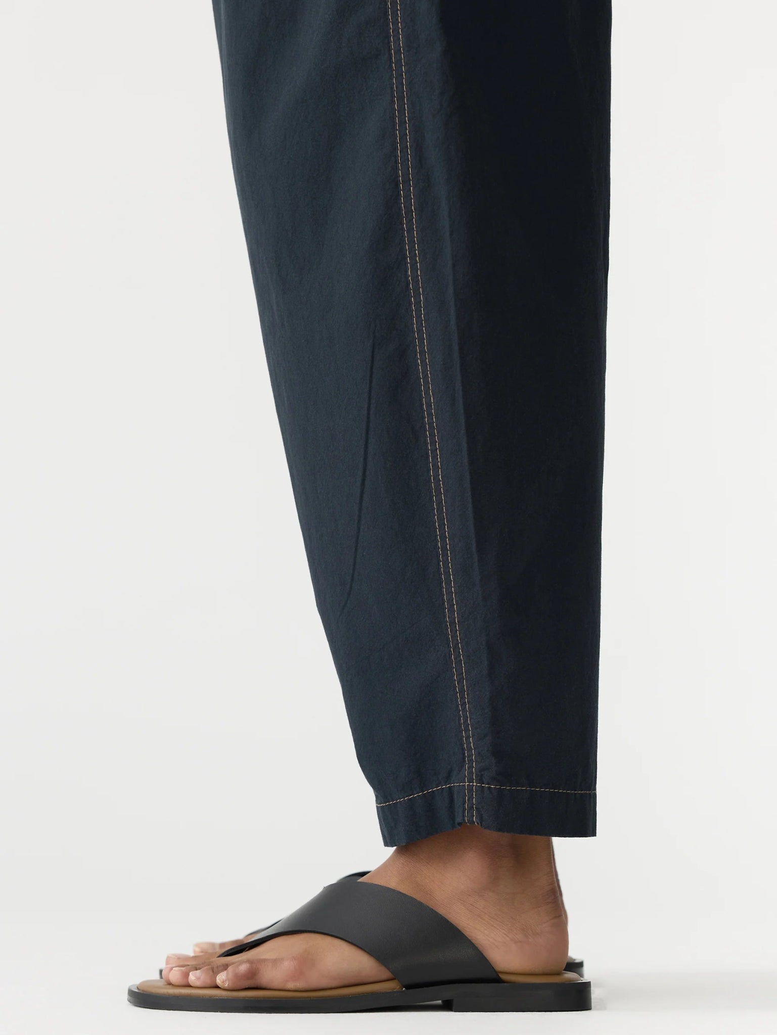 bassike | Crushed Cotton Summer Pant | Ink | Palm Boutique