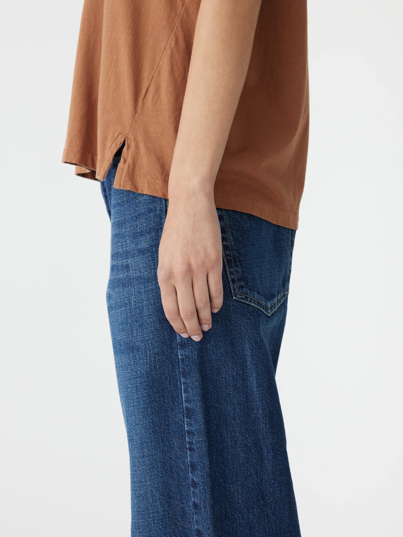 bassike | Fine Bind Scoop Neck Tank | Argan | Palm Boutique