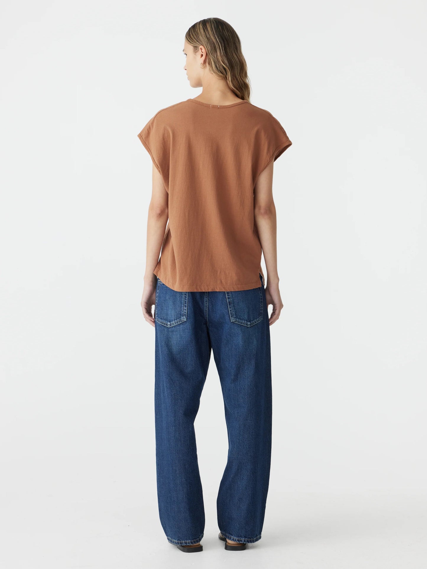 bassike | Fine Bind Scoop Neck Tank | Argan | Palm Boutique