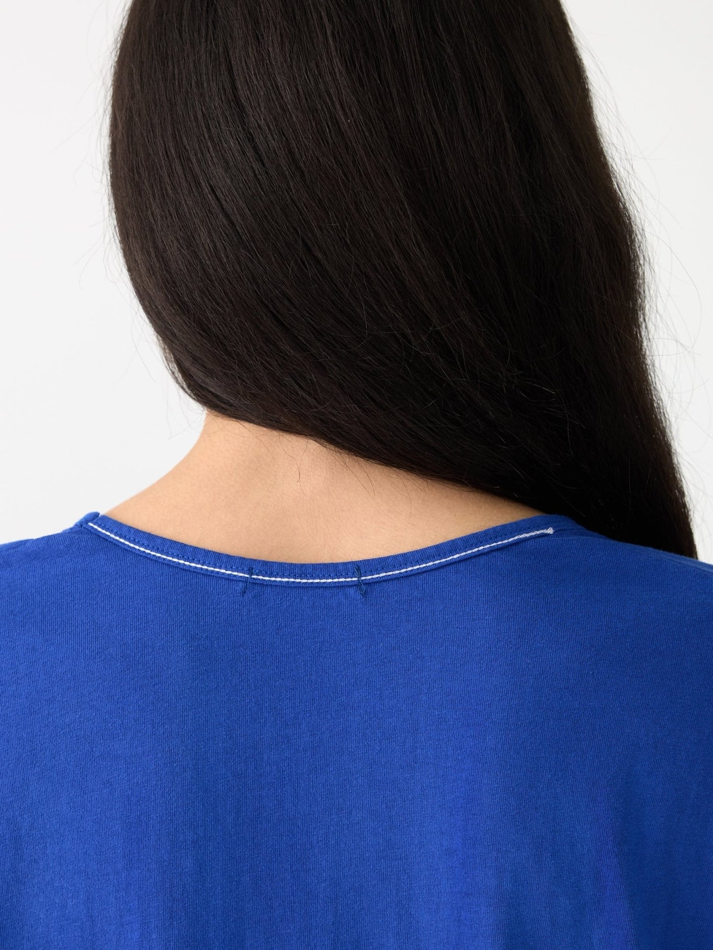 bassike | Fine Bind Scoop Neck Tank | Cobalt | Palm Boutique