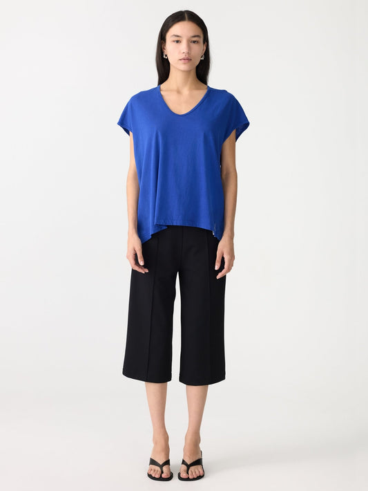 bassike | Fine Bind Scoop Neck Tank | Cobalt | Palm Boutique