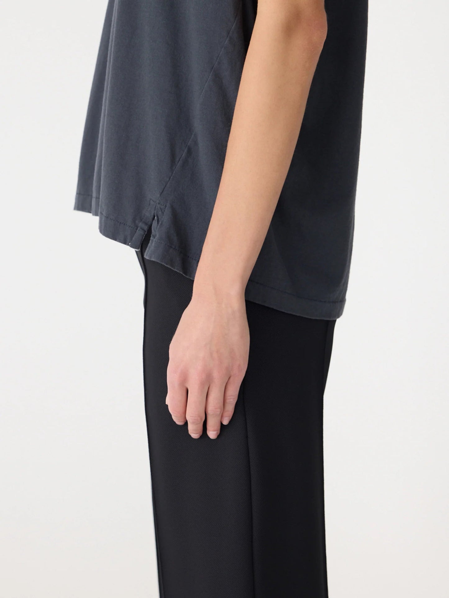 bassike | Fine Bind Scoop Neck Tank | Washed Navy | Palm Boutique