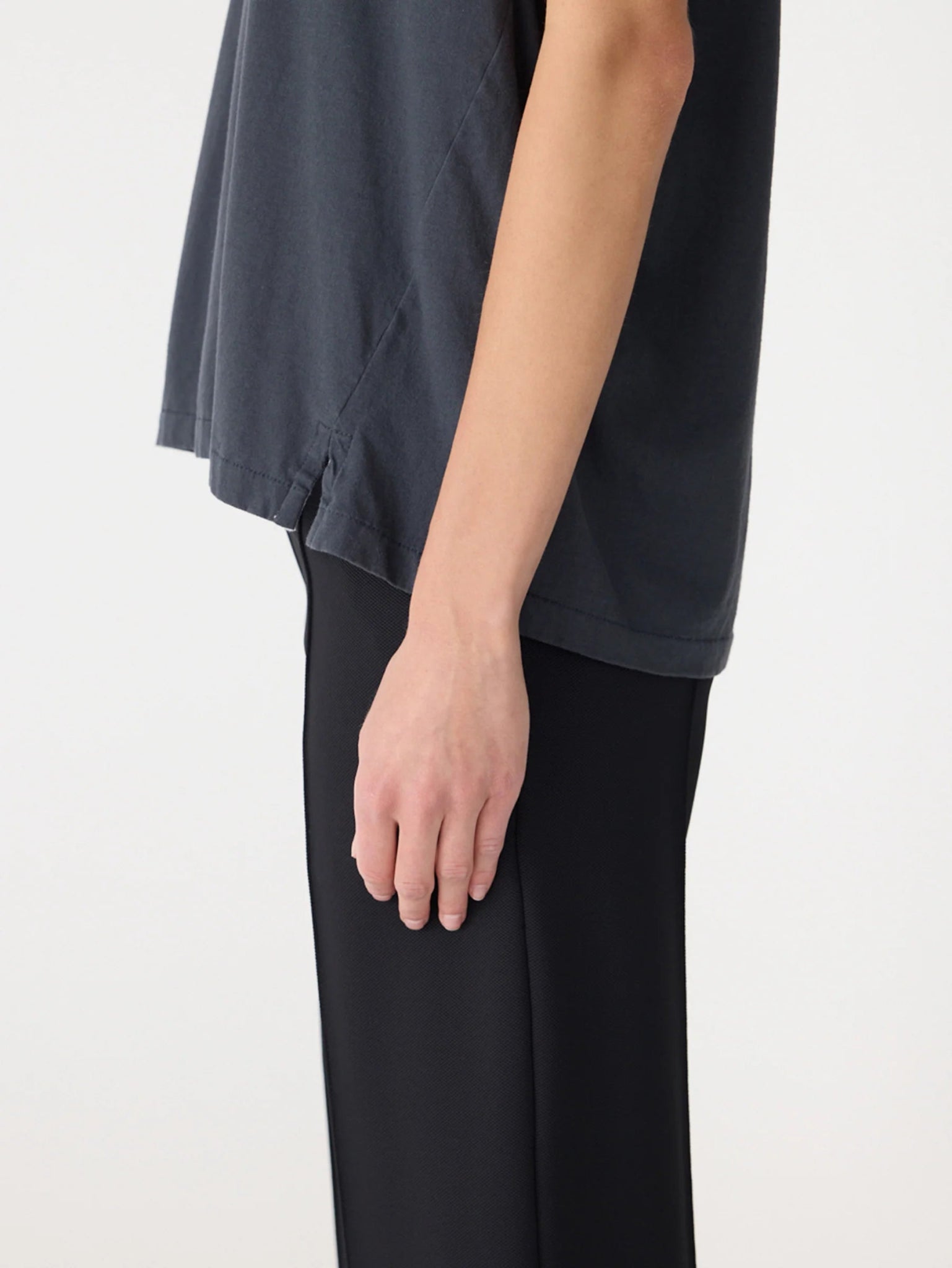 bassike | Fine Bind Scoop Neck Tank | Washed Navy | Palm Boutique
