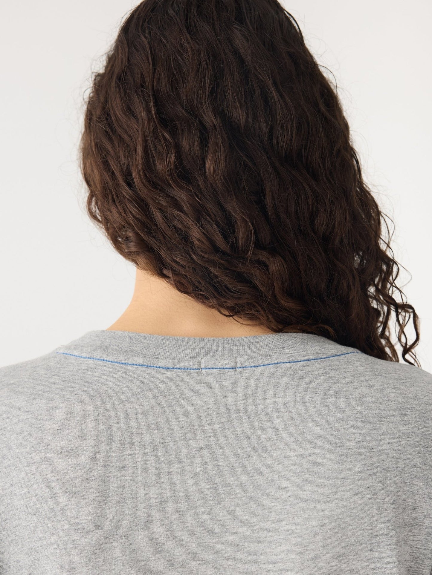 bassike | Grey Marl /Cob Slouch Dot Print T-shirt | Palm Boutique